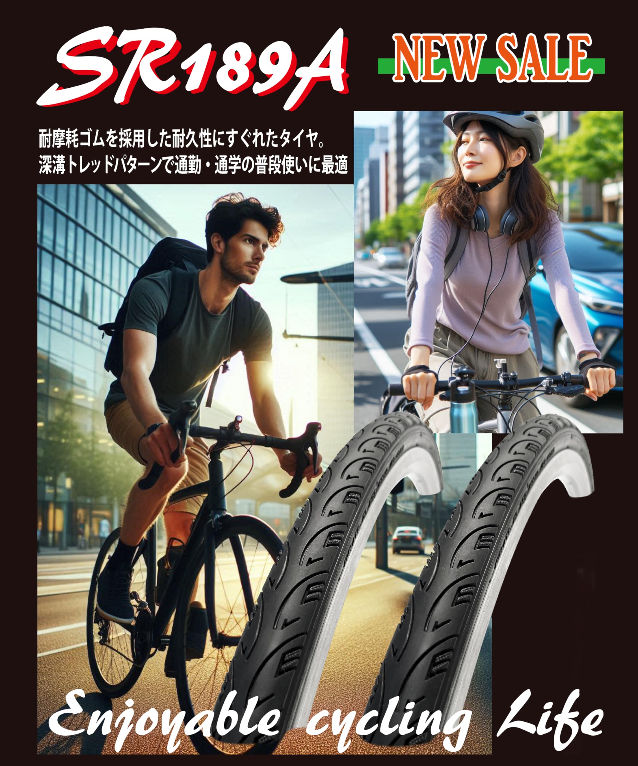 Amazon | SHINKO(シンコー) 自転車タイヤ SR-189A 700×28C 耐摩耗 700C